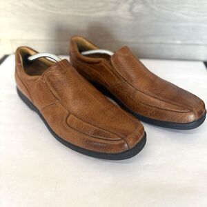 NEW Johnston Murphy Brown Leather Slip O. Casual Loafers Men 12M Style 25-1012